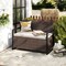 Patio Storage Bench with Cushion and 40 Gallon Under-seat Compartment